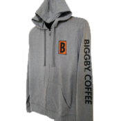 B Icon with Sleeve Print - Young Mens Lightweight Jersey Full Zip Hoodie